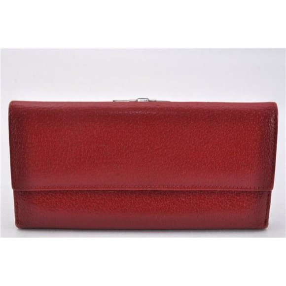 Gucci red leather wallet w square silver G clasp - Picture 15 of 15